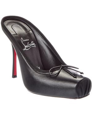 Christian Louboutin Cassia 100 Leather Mule - Black