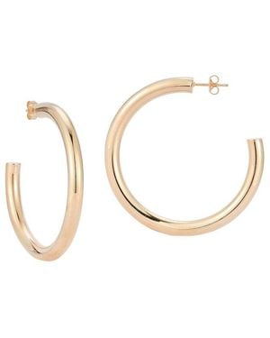 Glaze Jewelry 14k Rose Gold Vermeil Thick Hoops - White
