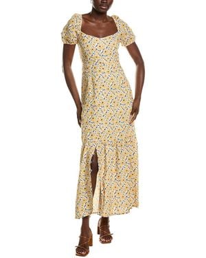 Emerson Fry Luie Linen-Blend Maxi Dress - Metallic