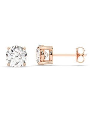 Lab Grown Diamonds 14K Rose 1.50 Ct. Tw. Lab-Grown Diamond Earrings - White