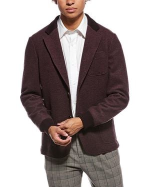 Canali Wool-Blend Blazer - Purple
