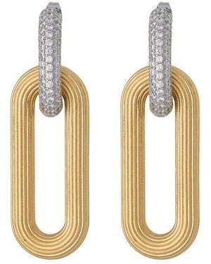 Reiss Callie Contour Drop Earrings - Metallic