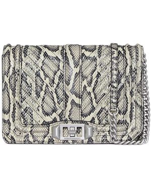 Rebecca Minkoff Love Small Chevron Quilted Leather Crossbody - Gray