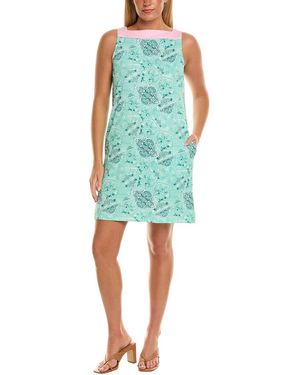 Stella Parker Square Neck Shift Dress - Blue