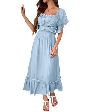 Adelin May Midi Dress - Blue