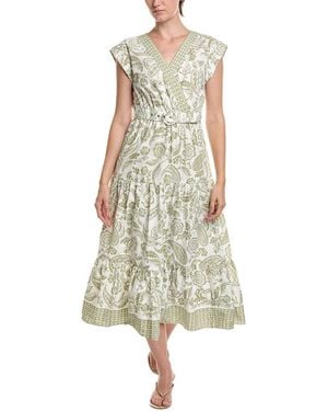 Vince Camuto Surplice Dolman Sleeve Midi Dress - Green