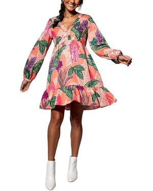 Tori Richard Hana Babydoll Dress - Red