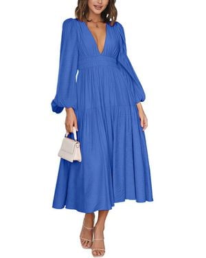 LEON GORI Midi Dress - Blue