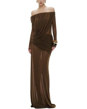 Adele Berto Maxi Dress - Brown