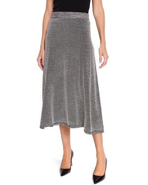 NIC+ZOE Pixel Knit Skirt - Grey