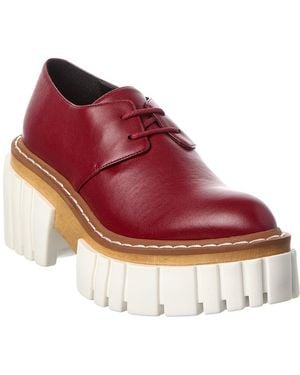 Stella McCartney Emilie Leather Platform Oxford - Red