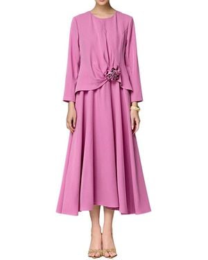 BURRYCO Long Sleeve Midi Dress - Pink