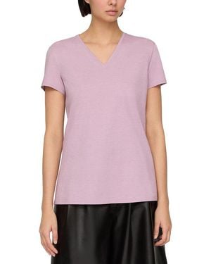 Lafayette 148 New York V-Neck T-Shirt - Purple