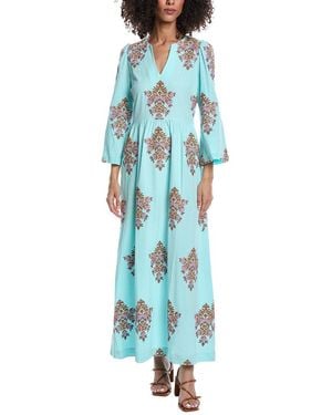 tyler boe Lana Embroidered Maxi Dress - Blue