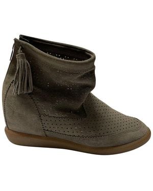 Isabel Marant Suede Beslay Boot (Authentic Pre-Loved) - Black