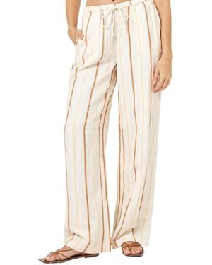 L*Space Beach House Linen-Blend Pant - Natural