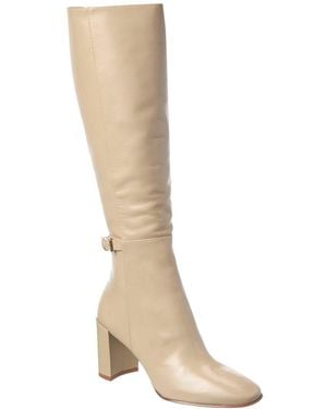 Alexandre Birman Candance 70 Leather Knee-High Boot - White