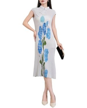 Adele Berto Midi Dress - Blue