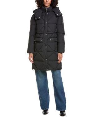 Sam Edelman Mixed Quilted Anorak - Black