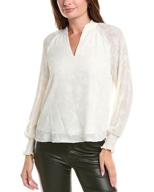 Nanette Lepore Pebble Crepe Blouse - White