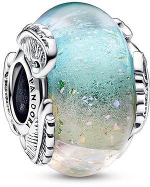 PANDORA Moments Murano Glass & Curved Feather Charm - Blue