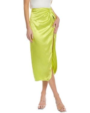 Nicholas Anisa Silk Midi Skirt - Yellow