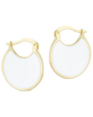 Glaze Jewelry 14K Over Enamel Hoops - Metallic