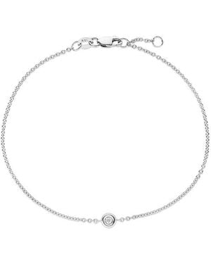 Italian Gold 14K Bracelet - White