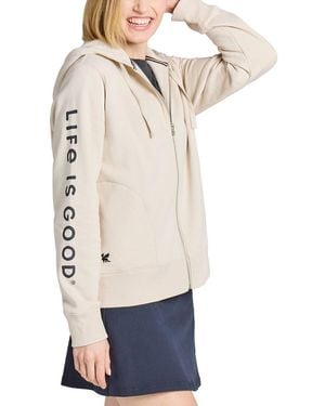Life Is Good. Good Vibes Fleece Sweatshirt - Natural