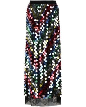 Gucci Sequin Embroidered Midi Skirt - White