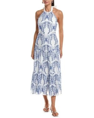 MILLY Hayden Butterfly Eyelet Dress - Blue