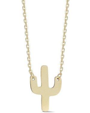 Ember Fine Jewelry 14k Cactus Necklace - White