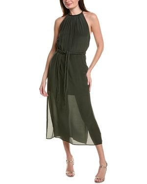 Marie Oliver Elena Silk Midi Dress - Green