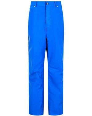 Ferragamo Coated Straight Leg Pant - Blue