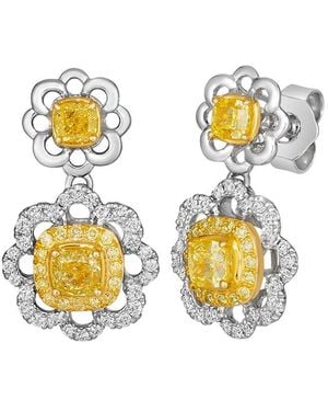 Le Vian Radiance 14K Two-Tone 1.34 Ct. Tw. Diamond Drop Earrings - Metallic