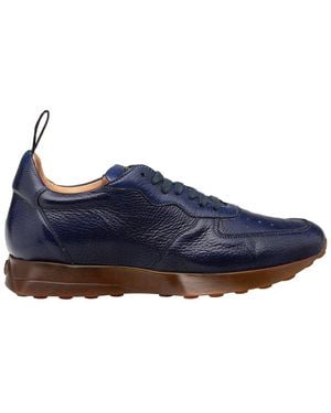 Mezlan Gerardo Deerskin Leather Trainer - Blue