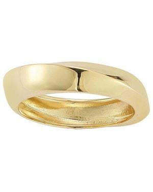 Italian Gold 14K Bold Wave Ring - Metallic