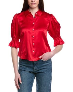 Cinq À Sept Fiona Silk Top - Red