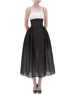 Amanda Royal Midi Dress - Black