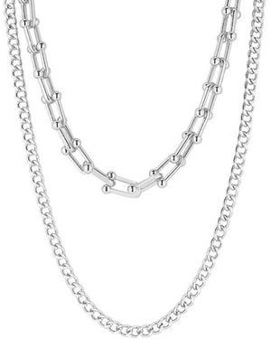 Glaze Jewelry Plated Necklace - White