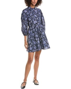 10 Crosby Derek Lam Arbi Bracelet-Sleeve Shirtdress - Blue