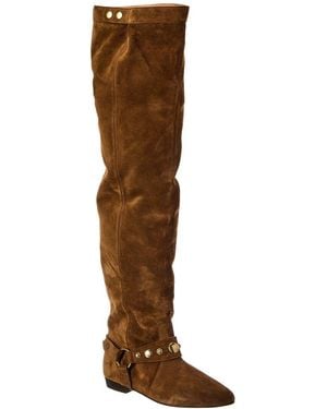 Isabel Marant Selize Suede Over-The-Knee Boot - Brown