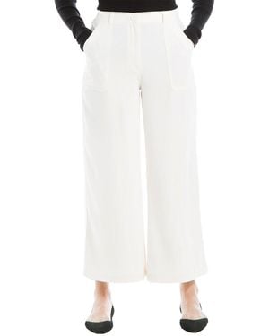 Max Studio Wide Leg Pant - White