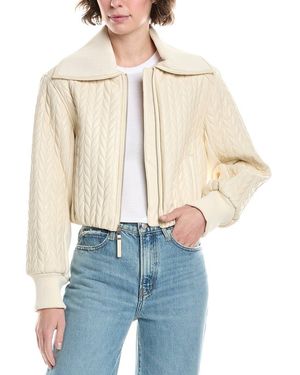 Jonathan Simkhai Palmer Quilted Cropped Jacket - Blue