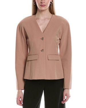Kenneth Cole Rounded Shoulder Jacket - Natural