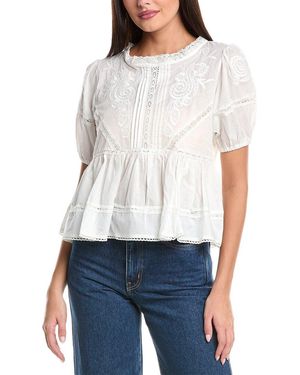 Seraphin Woven Top - White