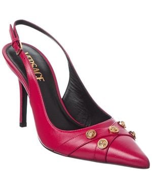 Versace Leather Slingback Pump - Pink