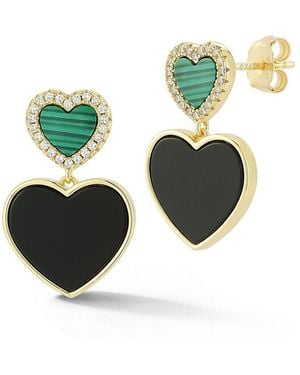 Glaze Jewelry 14K Over Gemstone Cz Earrings - Green