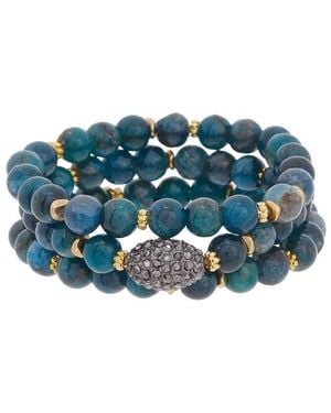 Rachel Reinhardt Jewelry Apatite Stackable Bracelet - Blue