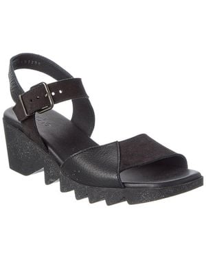 Arche Himzaa Leather Sandal - Black